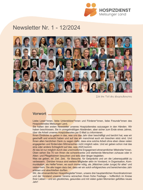 Vorschau unseres Newsletters 2024